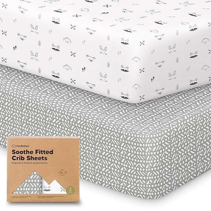 KeaBabies 2-Pack Organic Crib Sheets by KeaBabies