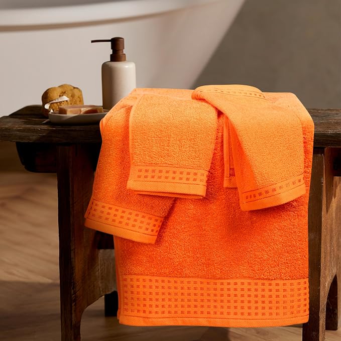 GLAMBURG Ultra Soft 3 Pack Cotton Towel Set, Contains a Bath Towel 28x55 inch - Image 3