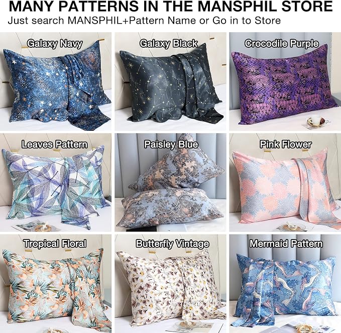 MANSPHIL 100% Mulberry Silk Pillowcase 2 Pack - Image 7