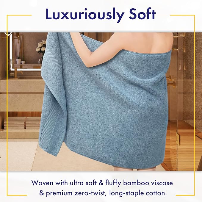 Alusa Home Ultra Soft & Plush Viscose from Bamboo Bath Sheets - Image 2