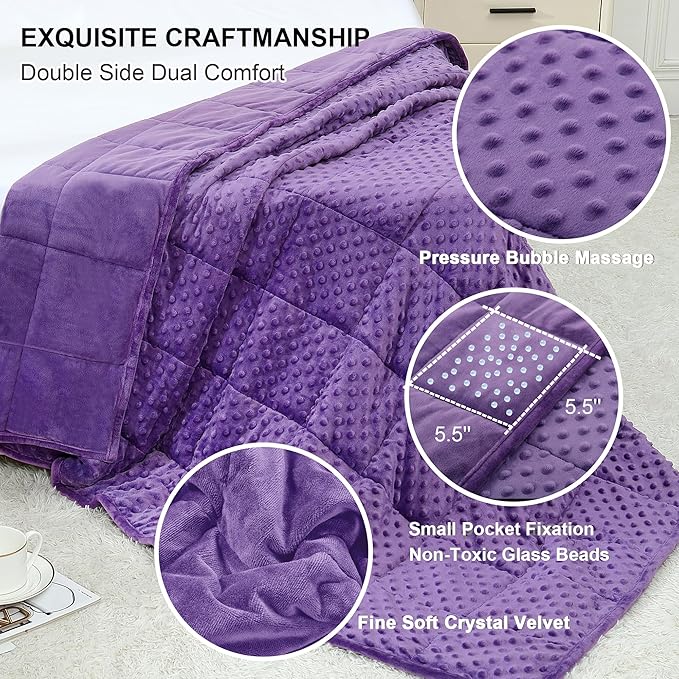 Alomidds Weighted Blanket, Luxury Velvet Weighted Blankets - Image 3