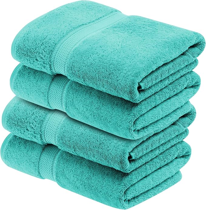 Superior Egyptian Cotton Pile Bath Towel Set of 4, Ultra Soft Luxury Towels - Image 2