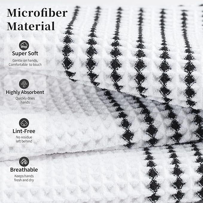 MICROFI New Microfiber Waffle Bath Towels, 2 Pieces, Fast Drying, Lint Free 430 - Image 2