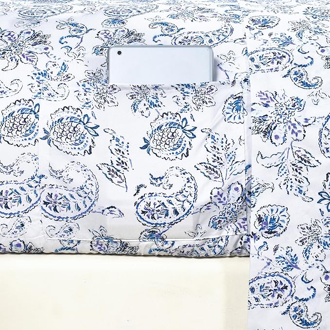 Elegant Comfort Luxury Soft Bed Sheets Paisley Pattern - Image 3