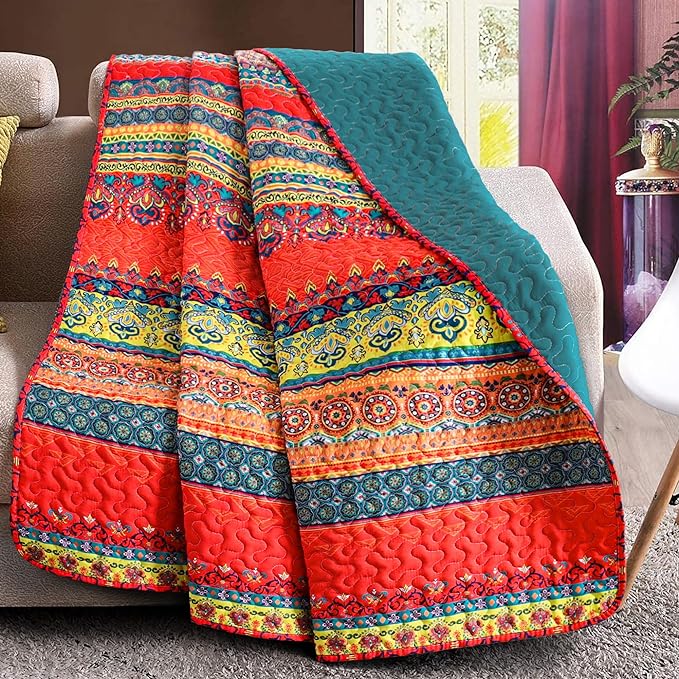 Exclusivo Mezcla 50"x 60" Quilted Throw Blanket- Microfiber Quilt Throw by ExclusivoMezcla