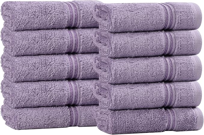 Superior Egyptian Cotton 10-Piece Face Towel Set, Small Towels by SUPERIOR