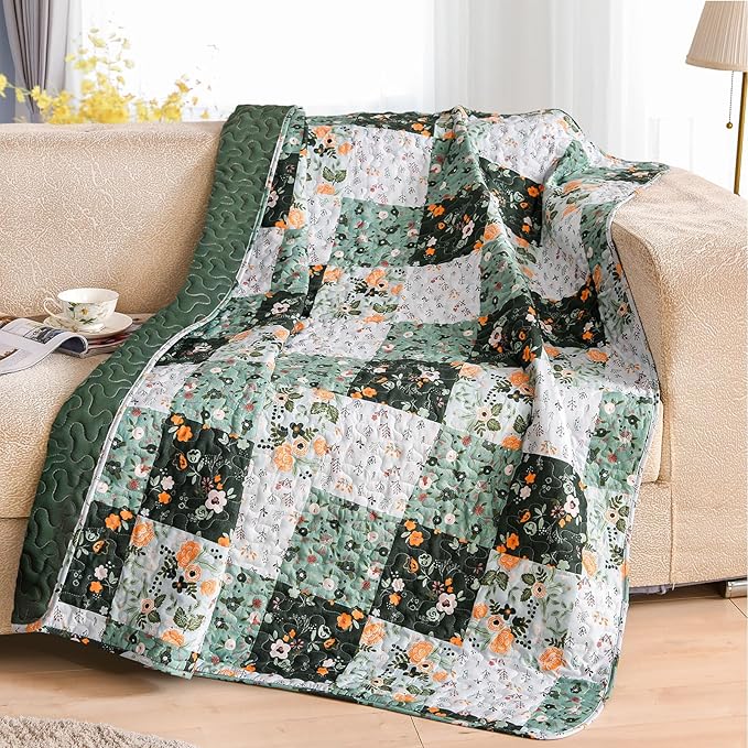 Exclusivo Mezcla 50"x 60" Quilted Throw Blanket- Microfiber Quilt Throw - Image 2