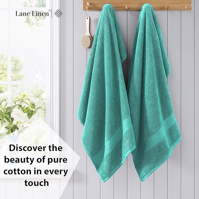 LANE LINEN 100% Cotton Premium Bath Sheets Set of 4 - Image 3