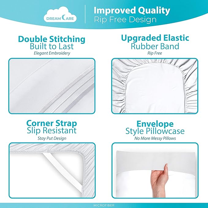 DREAMCARE King Size Sheets Set - Image 6