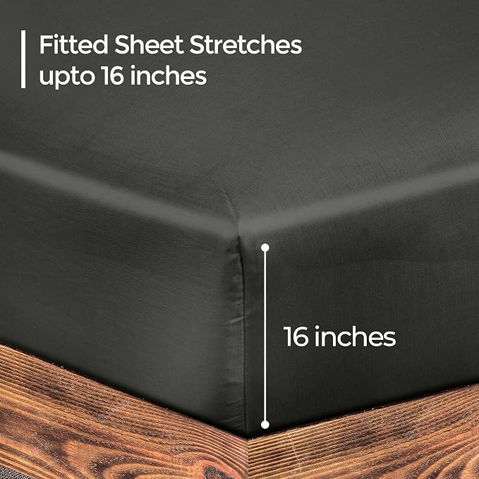 ROYALE LINENS 300 Thread Count 100% Long Staple Combed Cotton Fitted Sheet Twin - Image 2