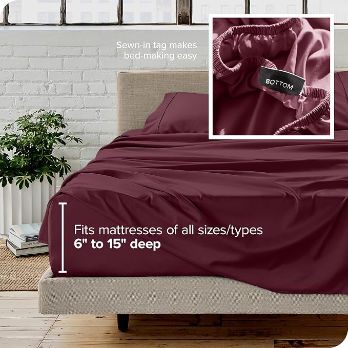 Bare Home Split Head Flex King Sheet Set - Image 6