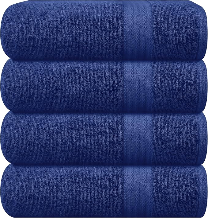 GLAMBURG Premium Cotton 4 Pack Bath Towel Set by GLAMBURG
