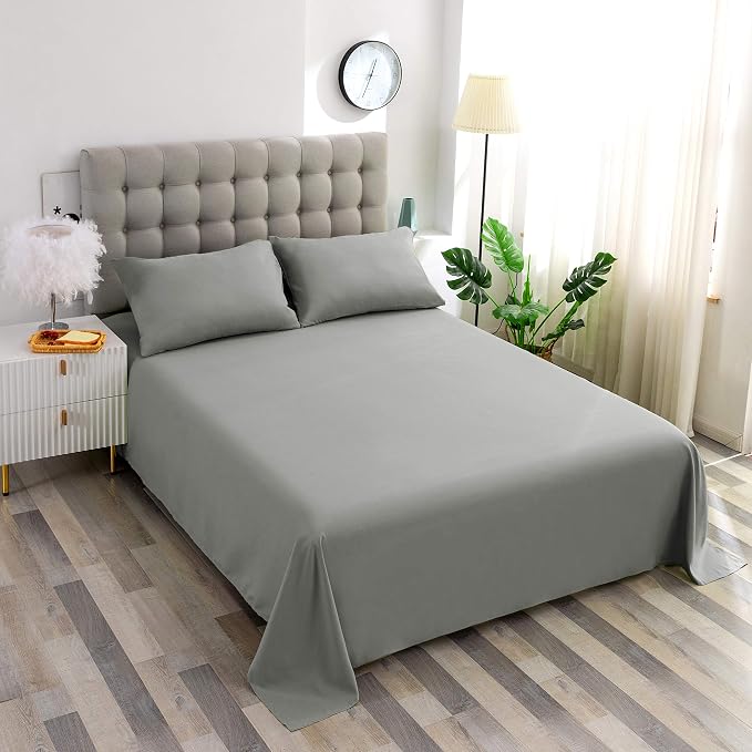 Sfoothome Queen Grey Fitted Sheet Only, Wrinkle Free - Image 5