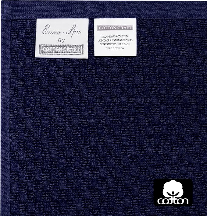 COTTON CRAFT Waffle 6 Piece Towel Set - Image 8