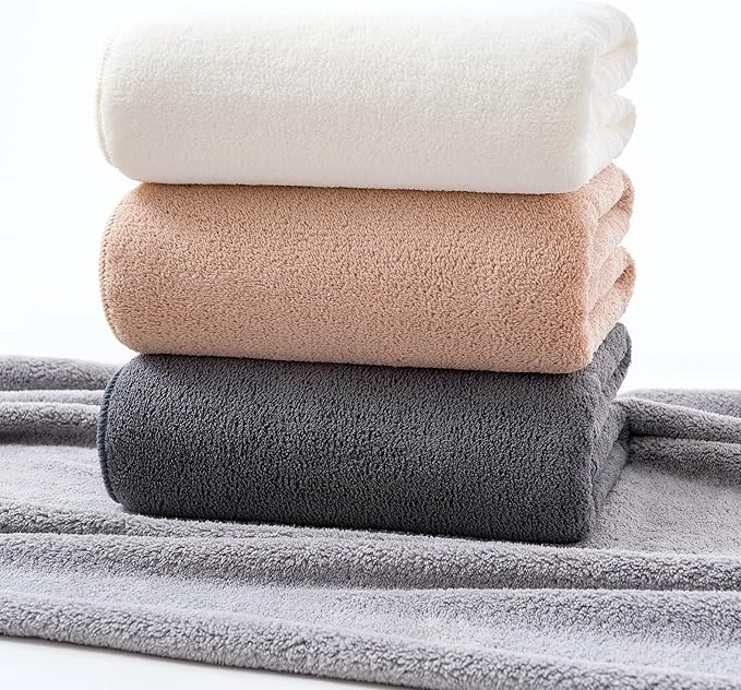 Lumimi Towels 4 Soft Microfiber Bath Towel Set Salon Gym Yoga Travel Super - Image 5