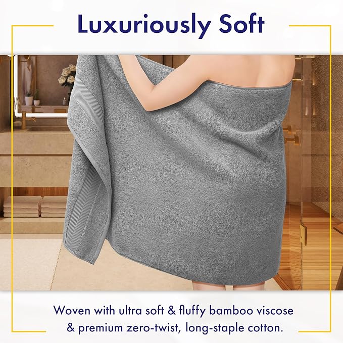 Alusa Home Ultra Soft & Plush Viscose from Bamboo Bath Sheets - Image 2