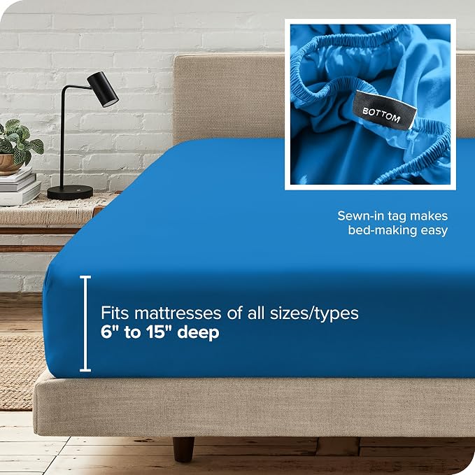 Bare Home Fitted Bottom Sheet Twin XL Size - Image 6
