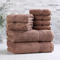 Superior Egyptian Cotton 8-Piece Towel Set, Guest Bath Decor Essentials by SUPERIOR