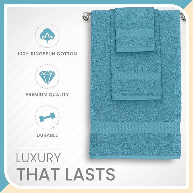 Martex 6-Piece Luxury 100% Cotton Towel Set | Quick Dry | Super Absorbent | - Image 4