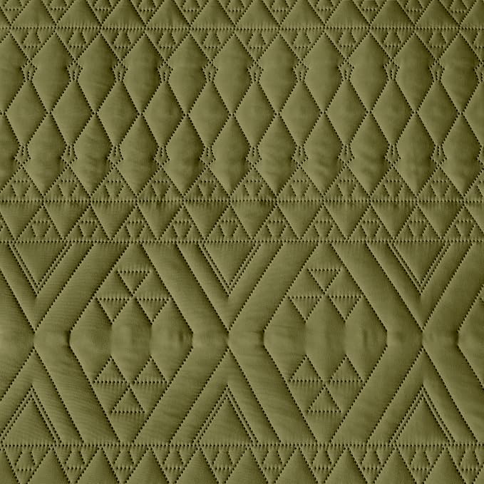akkialla King/Cal King Size Quilt Bedding Set, Olive Green Lightweight - Image 8