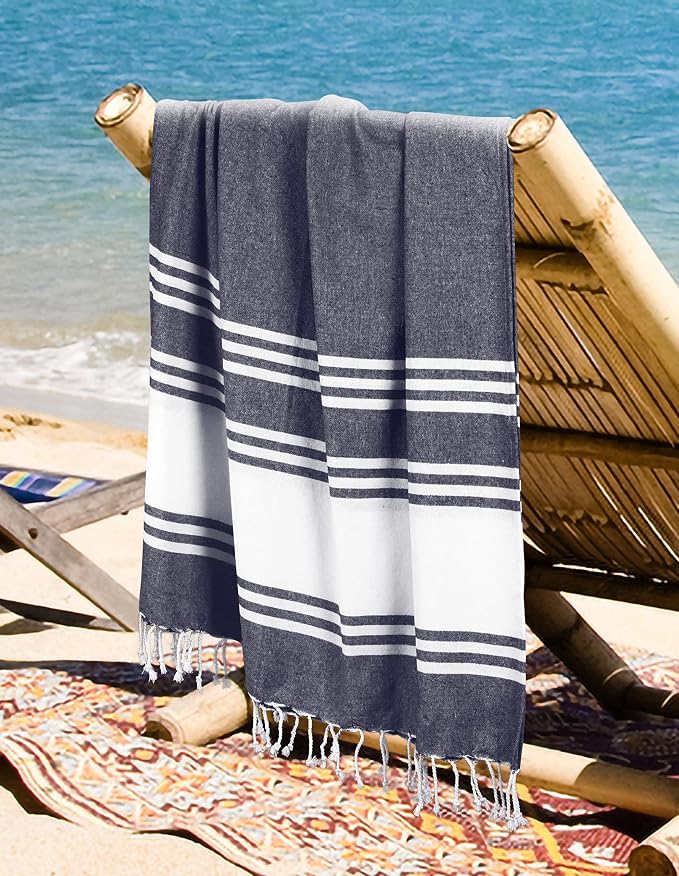 Goroly Home Cotton Turkish Peshtemal Beach Towel, Extra Large, Thin Quick Dry - Image 2