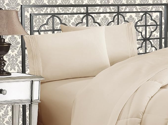 Elegant Comfort Luxurious 1500 Premium Hotel Quality Microfiber Three Line - Image 2