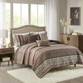 Madison Park Quilt Set Luxurious Jacquard Stripes Design by MADISONPARK