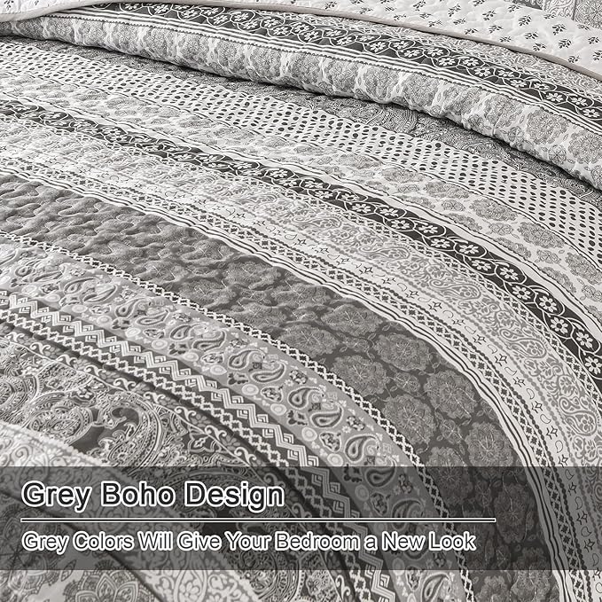 WONGS BEDDING Boho Quilt Set King Size - Image 6