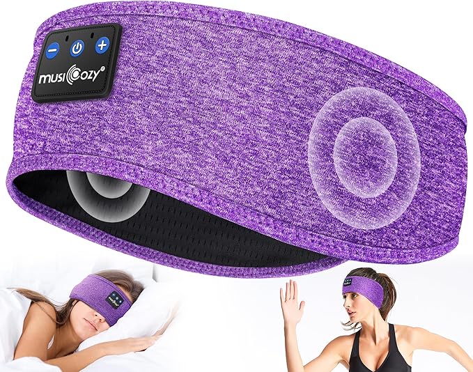 MUSICOZY Sleep Headphones Bluetooth 5.4 Headband, Wireless Earphones Music by MUSICOZY