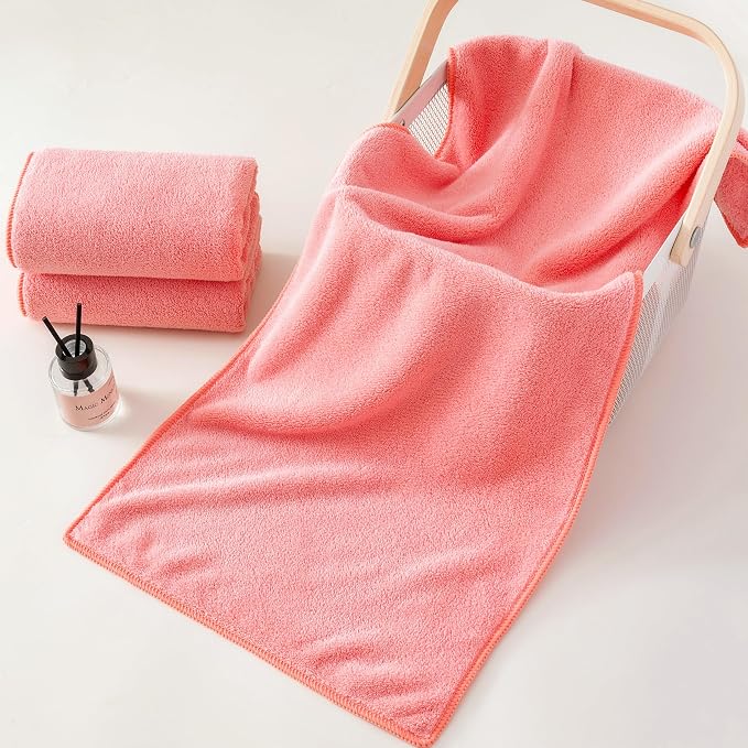 Lumimi Towel Set of 8 Very Soft Microfiber 4 Bath and 4 Hand Towels Quick Dry - Image 7