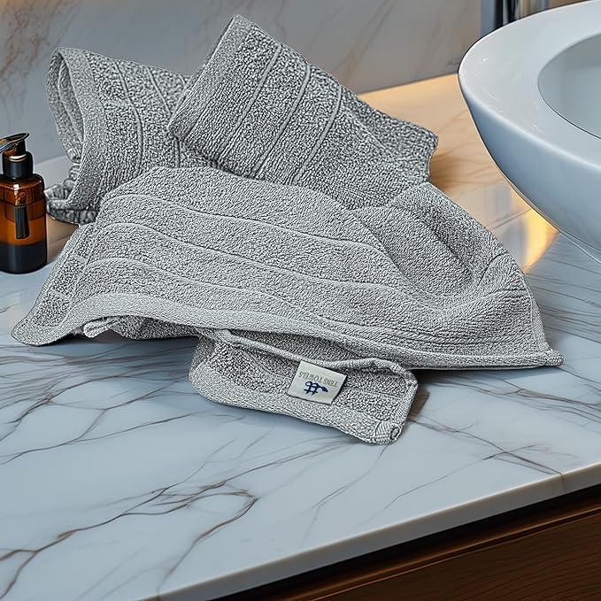 Tens Towels Pack of 6 Hand Towels, 100% Cotton, Lighter Weight, Quick to Dry - Image 4