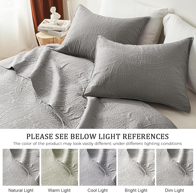 akkialla King Quilt Bedding Set, Lightweight Soft Bedspread Coverlet, Modern - Image 6
