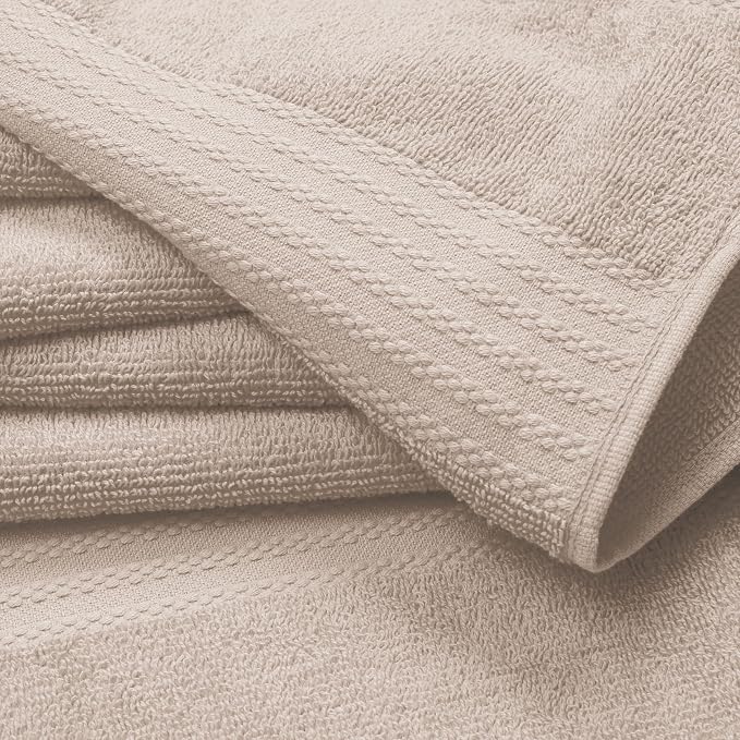 GLAMBURG Ultra Soft 12-Piece Washcloths Set 13x13-100% Ringspun Cotton - Image 2