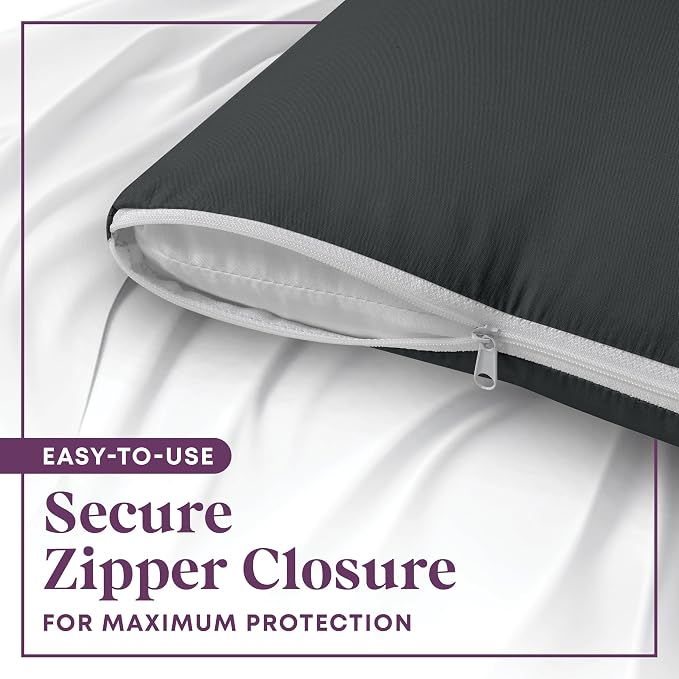 CirclesHome Pillow Protectors 4 Pack Standard Zippered - Image 3