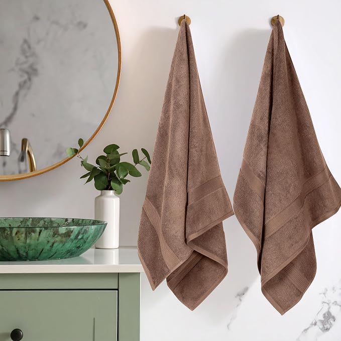 SUPERIOR Egyptian Cotton Pile Bath Towel Set of 2, Ultra Soft Luxury Towels - Image 2