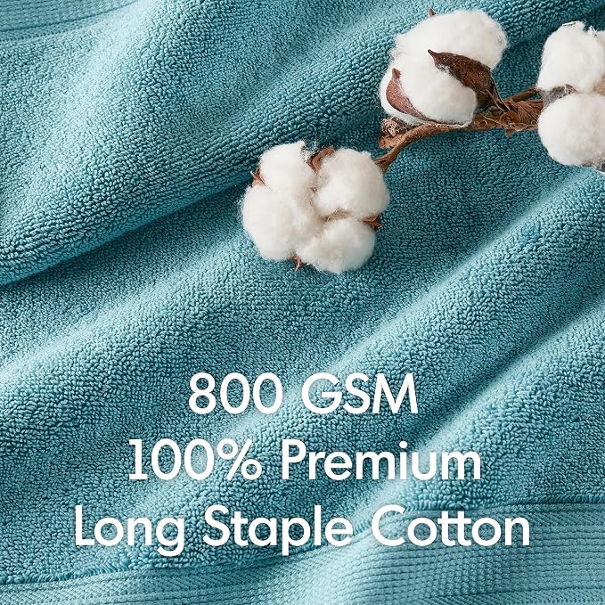 Madison Park 800GSM Bath Sheet Towel Oversized 34" x 68" 2 Pack 100% Cotton - Image 8