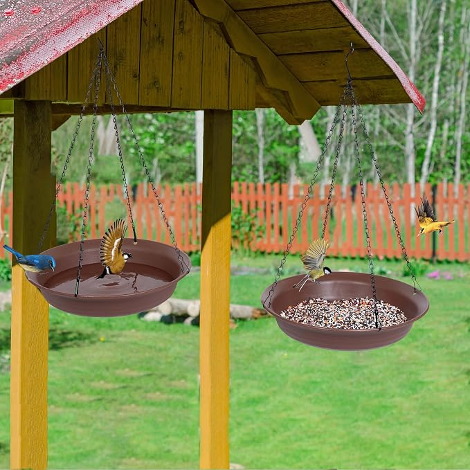 VUWEZ Hanging Bird Bath, Hanging Bird Water Feeder - Image 8