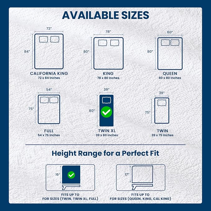 Twin XL Size Mattress Protector Waterproof 14 Pack, Premium 200 GSM Terry - Image 3