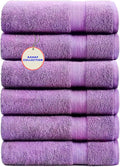 KAHAF COLLECTION 100% Cotton Bath Towels, 24x48 Pack of 6 Towels, Quick Dry by KAHAF+COLLECTION