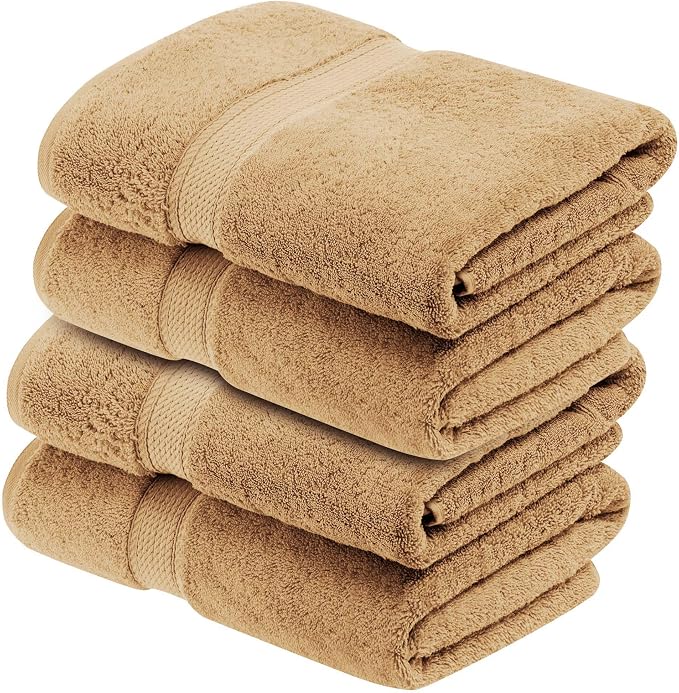 Superior Egyptian Cotton Pile Bath Towel Set of 4, Ultra Soft Luxury Towels - Image 2