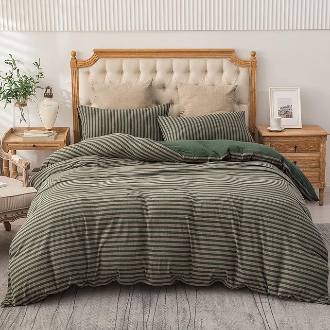PURE ERA Jersey Knit Duvet Cover Set 100% T-Shirt Heather Cotton Super Soft - Image 6