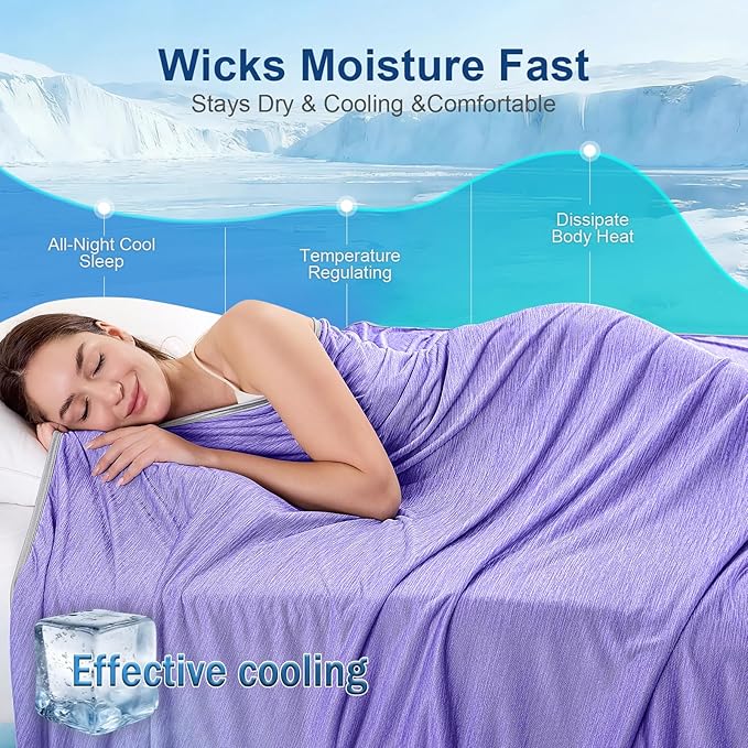 KMUSET Cooling Blanket Twin, Double Sided Summer Cooling Blankets - Image 4