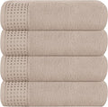 GLAMBURG Ultra Soft 4 Pack Oversized Bath Towel Set 27x54 inches, 100% Cotton by GLAMBURG