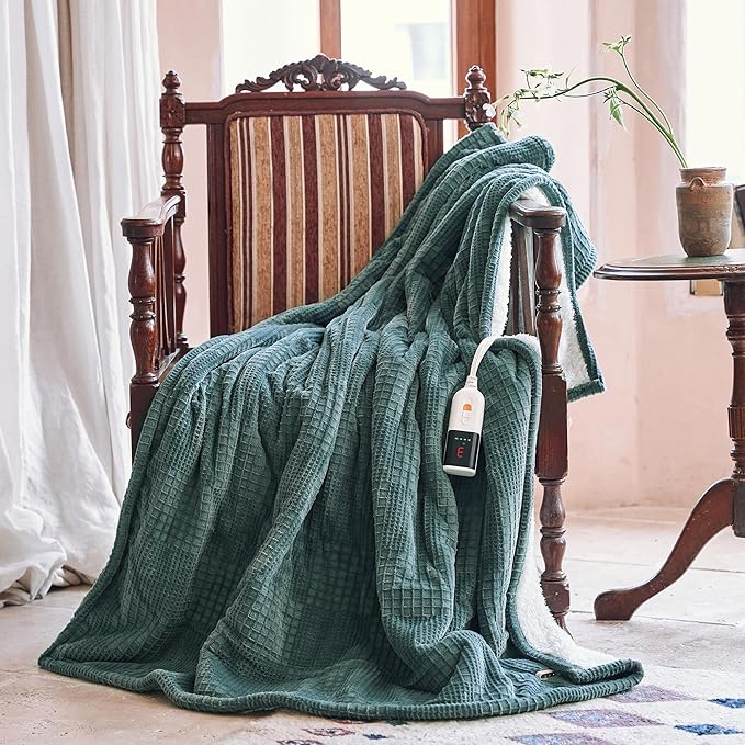 Texciting Heated Blanket Electric Blanket Throw 50''X60''-Heating Throw - Image 3