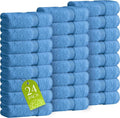 White Classic Wealuxe Light Blue Washcloths 24 Pack by WhiteClassic