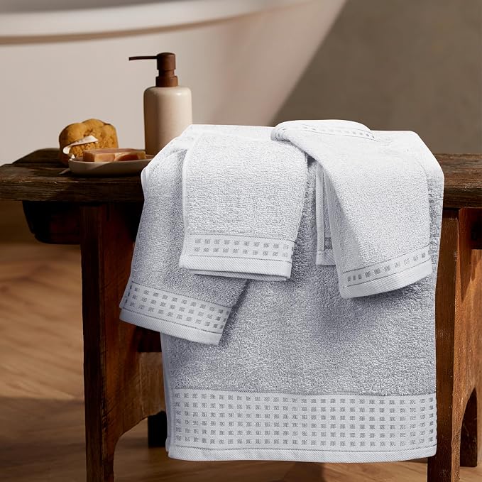 GLAMBURG Ultra Soft 3 Pack Cotton Towel Set, Contains a Bath Towel 28x55 inch - Image 3