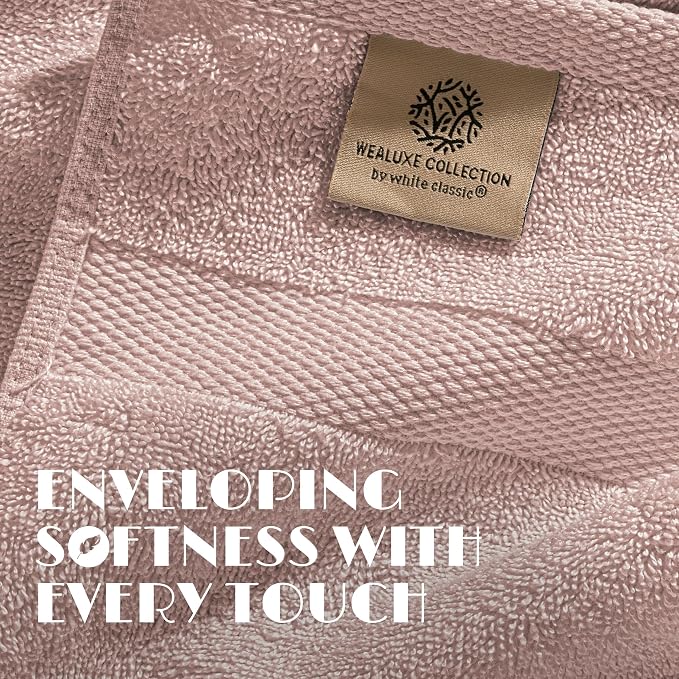 White Classic Pink Hand Towels for Bathroom Cotton Hand Towel Bulk for Gym - Image 3