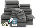 100% Cotton Bath Towels Set of 24 – 2 Bath Sheets, 2 Large Bath Towel, 2 Gym by CasaPlatino