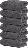 Tens Towels Pack of 6 Hand Towels, 100% Cotton, Lighter Weight, Quick to Dry by TensTowels