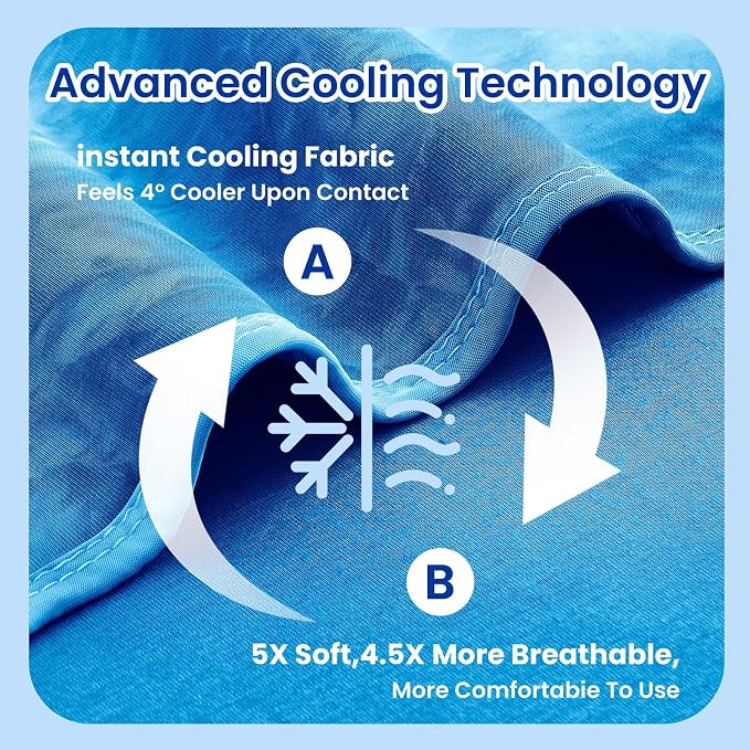 Topcee Cooling Throw Blanket for Hot Sleepers, Arc-Chill Q-Max >0.5 Cool Fiber - Image 5